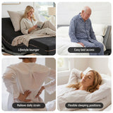 Artiss King size bed frame with Giselle Bedding King Mattress, adjustable bed Base Combo for Snoring Relief, Independent Head Foot Incline, Wireless Remote, Black,18cm Thickness