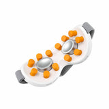 Livemor Eye Massager with Cooling & Heating | Dual Hot Cold Compress Goggles with 12 Vibrating Nodes for Migraine Relief | Wireless Bluetooth Eye Mask with 10Min Timer & 2400mAh Battery, White