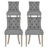 Artiss Dining Chairs Set of 4 Linen French Provincial Grey