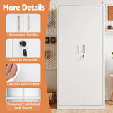 Astiss 180cm Steel Locker Cabinet Mental Storage 4 Adjustable Shelves