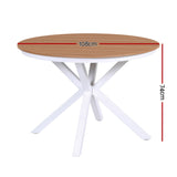 Gardeon Outdoor Dining Table 108CM Aluminum Frame WPC Top Desk Patio Furniture