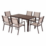 Gardeon 7PCS Outdoor Dining Set Patio Furniture Table and Chairs Garden Coffee