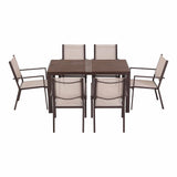 Gardeon 7PCS Outdoor Dining Set Patio Furniture Table and Chairs Garden Coffee