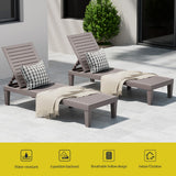 Gardeon Sun Lounge Adjustable Recliner Patio Outdoor Furniture Lightweight Brown