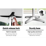 Gardeon Outdoor Bar Table Adjustable Aluminium Square 70/110cm