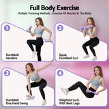 Everfit Adjustable Dumbbell Set 2.5kg x 2 Weights Set 4-in-1 for Women Home Gym Purple
