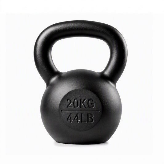 Everfit 20kg Cast Iron Kettlebell Powder Coating Flat Bottom Home Gym