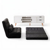 Artiss Sofa Bed Adjustable Floor Chair & TV Unit 120cm Entertainment Cabinet Set