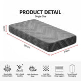 Giselle 25cm Single Memory Foam Mattress Gel Infused Foam Removable Cover