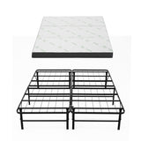 Giselle Folding Bed with Mattress Double Portable Foldable Guest Bed Bamboo Cover