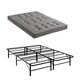 Giselle Double Folding Bed with Mattress Metal Frame Guest Bed 15cm Foam Foldable