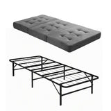 Giselle Single Folding Bed with Mattress Metal Frame Guest Bed 15cm Foam Foldable