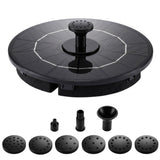 Gardeon Solar Fountain Pump Bird Bath Water Feature 17cm 165L/h Flow Black