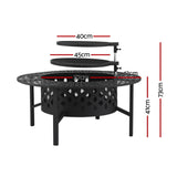 Grillz Fire Pit BBQ Charcoal Smoker Portable Mesh Pits Outdoor Camping Fireplace