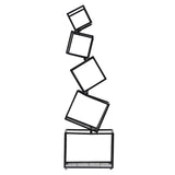 Artiss 5-Tier Bookshelf Metal Geometric Display Shelf Storage Organizer Black