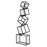 Artiss 5-Tier Bookshelf Metal Geometric Display Shelf Storage Organizer Black