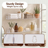 Artiss 6-Pack Acrylic Wall Shelves, Clear Floating Display Shelf with Detachable Panels & Front Lip
