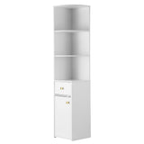 Artiss 3 Tiers Bookshelf with Storage Drawer and Cabinet White