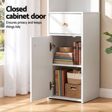 Artiss 3 Tiers Bookshelf with Storage Drawer and Cabinet White