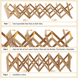 Artiss 7 Tier Bamboo Foldable Shoe Rack Organizer Entryway