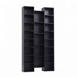 Artiss Bookshelf Display Shelves CD DVD Storage Rack Tall Bookcase Black