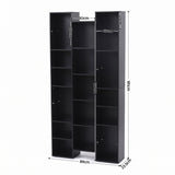 Artiss Bookshelf Display Shelves CD DVD Storage Rack Tall Bookcase Black