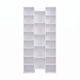 Artiss Bookshelf Display Shelves CD DVD Storage Rack Tall Bookcase White