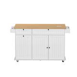 Artiss Kitchen Island Trolley Rolling Serving Cart Storage Drawer Cabinet 150cm White