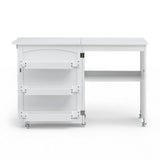 Artiss Folding Sewing Table Sewing Machine Desk Multi-functional Rolling Work Table Craft Station