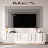 Artiss 180cm TV Unit Entertainment Cabinet Fluted Style Cable Management White
