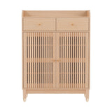 Artiss Shoe Rack Cabinet 4-Tier 16 Pairs Pine