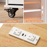 Artiss Kitchen Island Trolley Rolling Serving Cart Storage Drawer Cabinet 100cm