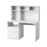 Artiss Computer Desk Office Study Desks Table Bookshelf Drawer White 120cm