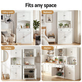 Artiss 2x Buffet Sideboard Hutch Pantry Cabinet Kitchen Storage BEINI White