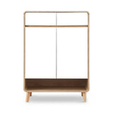 Artiss Shoe Rack Cabinet 20 Pairs Storage Cupboard Pine&White