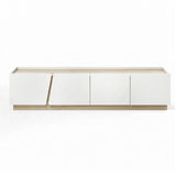 Artiss 180cm TV Unit Storage Cabinet Living Room White & Pine