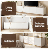 Artiss 180cm TV Unit Storage Cabinet Living Room White & Pine