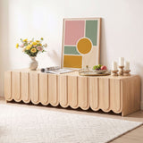 Artiss 180cm TV Unit Scalloped Entertainment Cabinet w/ Adjustable Shelves Wood