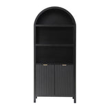 Artiss Buffet Sideboard Cabinet Pantry 180CM Arched Storage Bookshelf Black