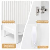 Artiss Buffet Sideboard Cabinet Pantry 180CM Arched Storage Bookshelf White