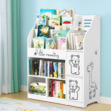 Keezi 4 Tiers Kids Bookshelf Storage Children Bookcase Toy Organiser Display