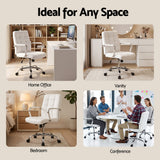 Artiss Office Desk and Chair Set 100cm Computer Desk PU Leather Office Chair