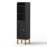 Artiss Bathroom Storage Cabinet Floor Organizer Toilet Corner Adjustable Black