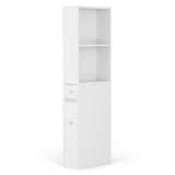 Artiss Bathroom Cabinet Storage Slim Organiser Drawer Toilet Corner 135cm White