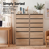 Artiss 2x Chest of 6 Drawers Dresser Tallboy Pine