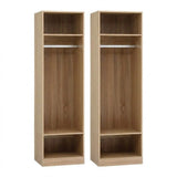 Artiss 2X Wardrobe Clothes Closet Storage Organiser Shelf Pine