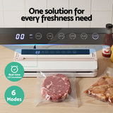 Devanti Food Vacuum Sealer Machine 110W 60KPA 6 Modes White