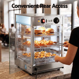 Devanti Commercial Food Warmer 850W 3 Shelf Heated Display Cabinet