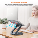 MBEAT Stage S9 Rotating Laptop Stand with Telescopic Height Adjustment