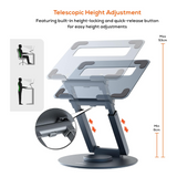 MBEAT Stage S9 Rotating Laptop Stand with Telescopic Height Adjustment